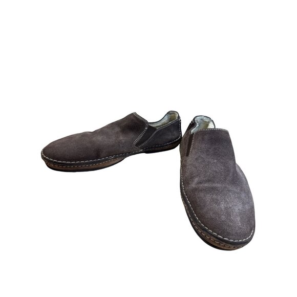 Cole Haan Mens Faux Fur Lined Brown Suede Slipon Loafers Size 9.5M SKU8137 - Picture 2 of 12